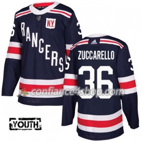 Adidas Maillot de Hockey New York Rangers Mats Zuccarello 36 2017-2018 Bleu Marine Winter Classic Authentic - Enfant